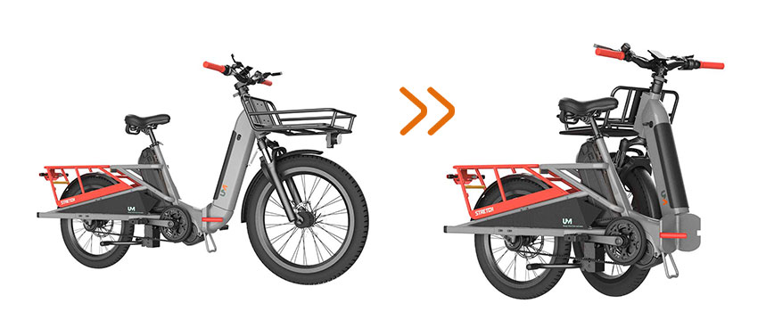 foldable longtail cargo bike