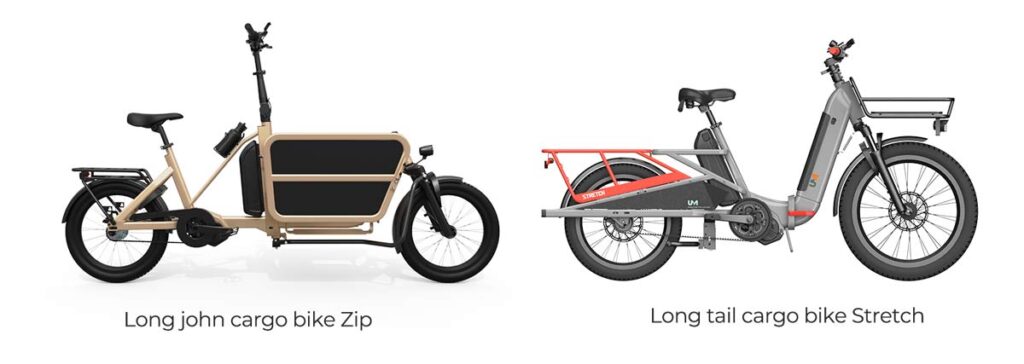 Long tail cargo bike frames vs long john cargo bike frames