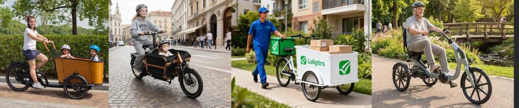 different cargo bike use cases