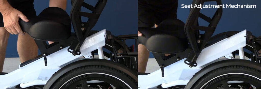 Recumbent tricycle with adjustment mechanism