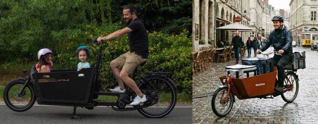 family cargo bike vs. delivery cargo bike