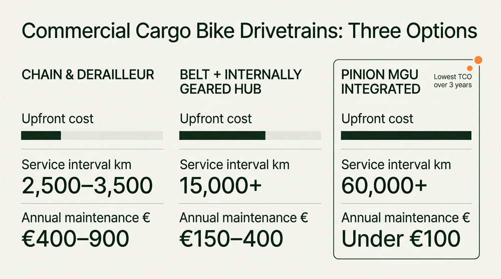 Commercial Cargo Bike Drivetrains