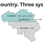 electric trike for seniors in Belgium — Flanders Brussels Wallonia three systems map infographic