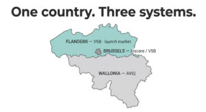 electric trike for seniors in Belgium — Flanders Brussels Wallonia three systems map infographic