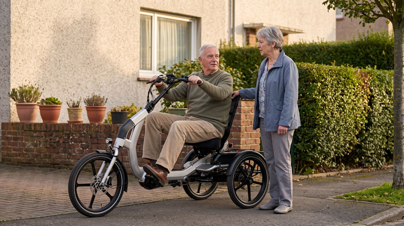 A trike that both partners can ride.