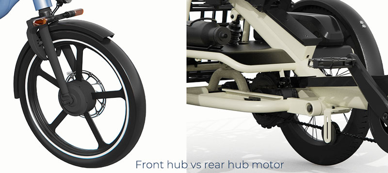 Front hub vs rear hub motor